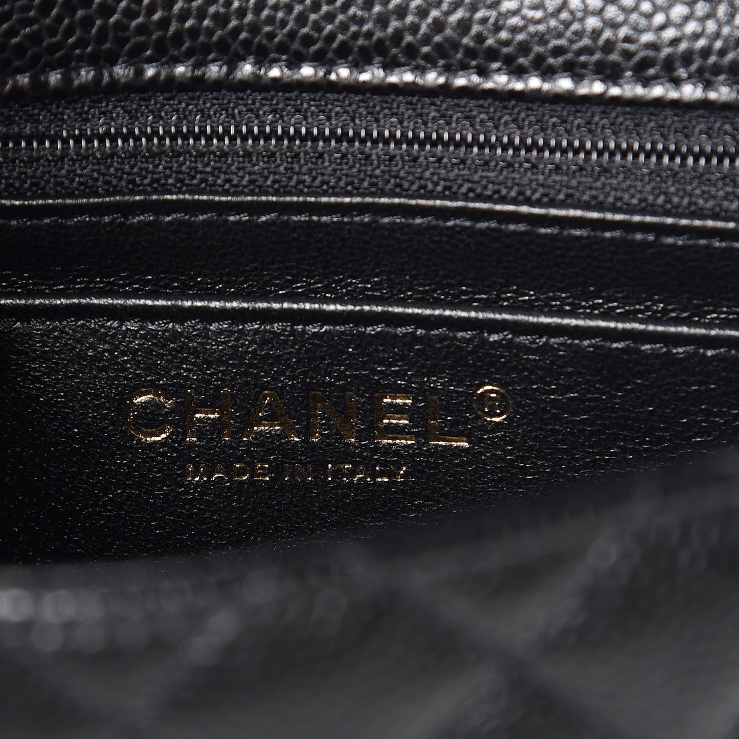 Caviar Quilted Mini Square Flap Black