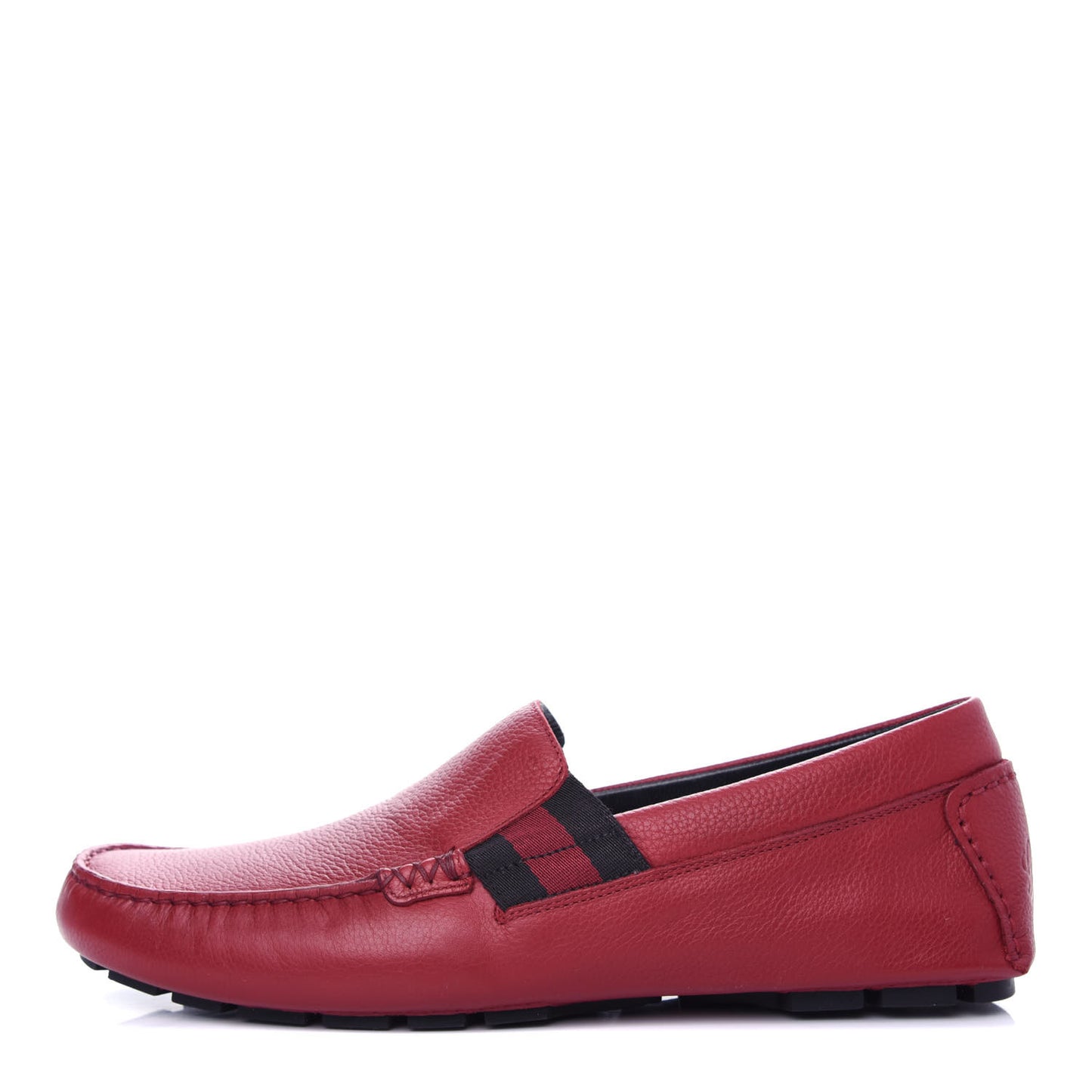 Calfskin Web Mens Driver Loafers 7.5 Red