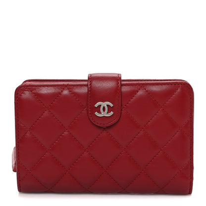 Chanel Lambskin Quilted CC French Wallet Red 1 of 8