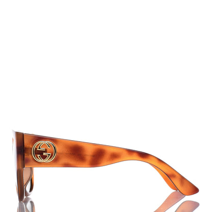 Gucci Acetate Square Frame Sunglasses GG0142SA Tortoise 3 of 6