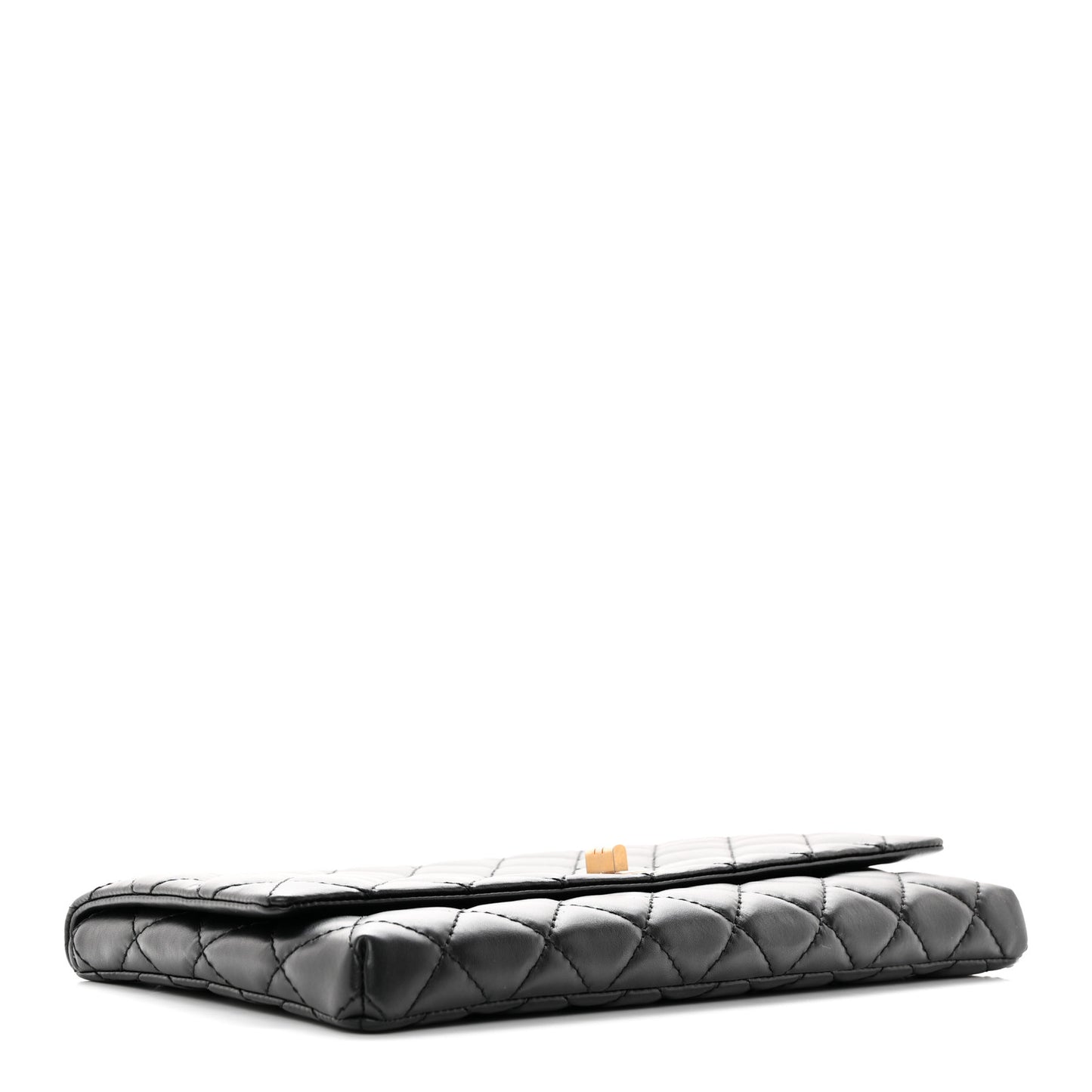 Aged Calfskin Quilted Reissue 2.55 Clutch Black