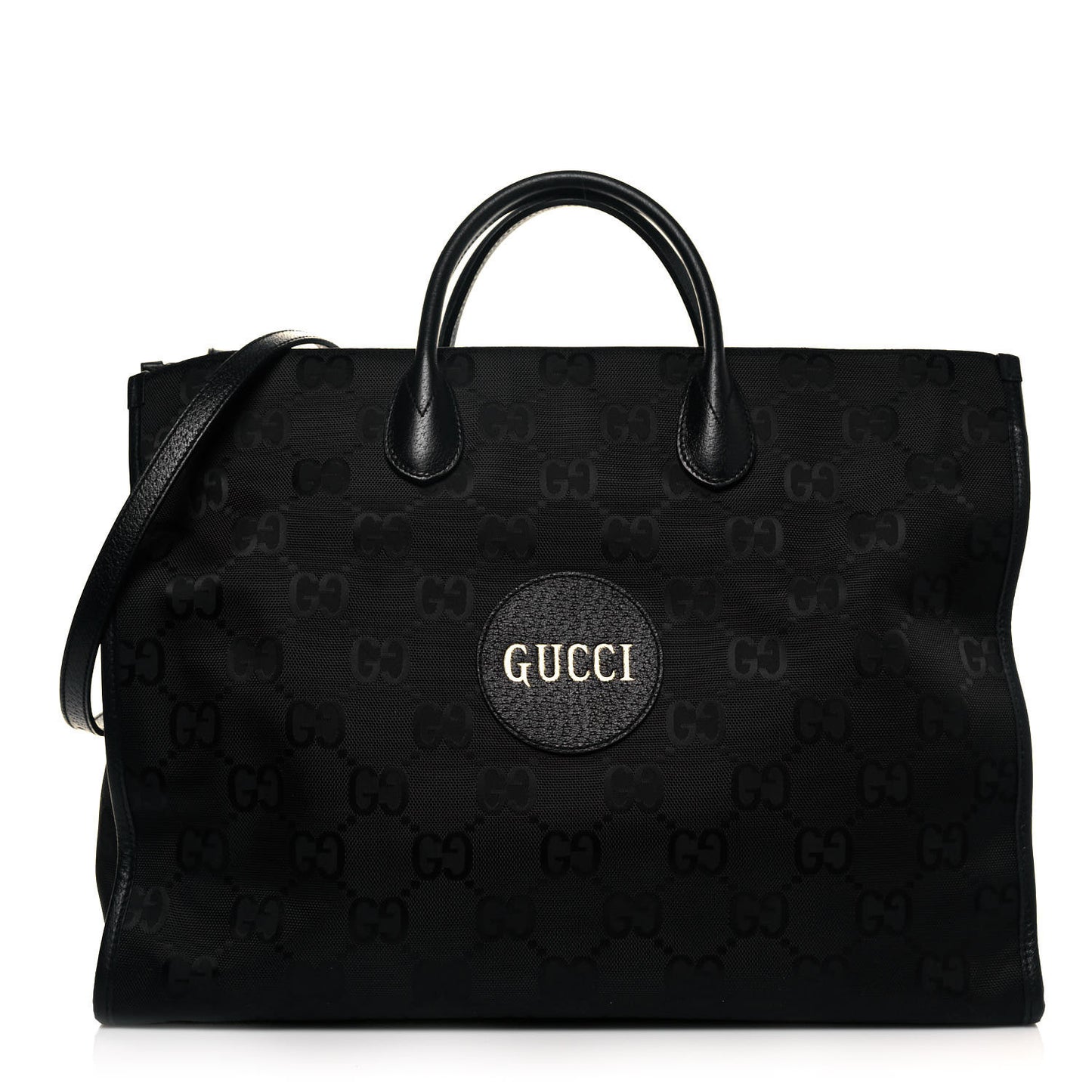 Econyl Nylon Monogram Large Off The Grid Tote Bag Black