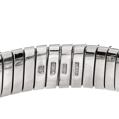 Bulgari Stainless Steel Diamond Tubogas Cuff Bracelet 3 of 3