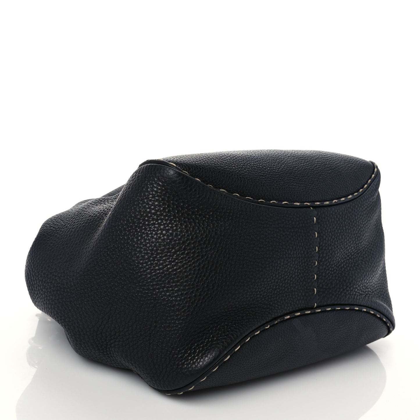 Calfskin Romano Selleria Small Bucket Black