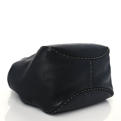 Fendi Calfskin Romano Selleria Small Bucket Black 3 of 8