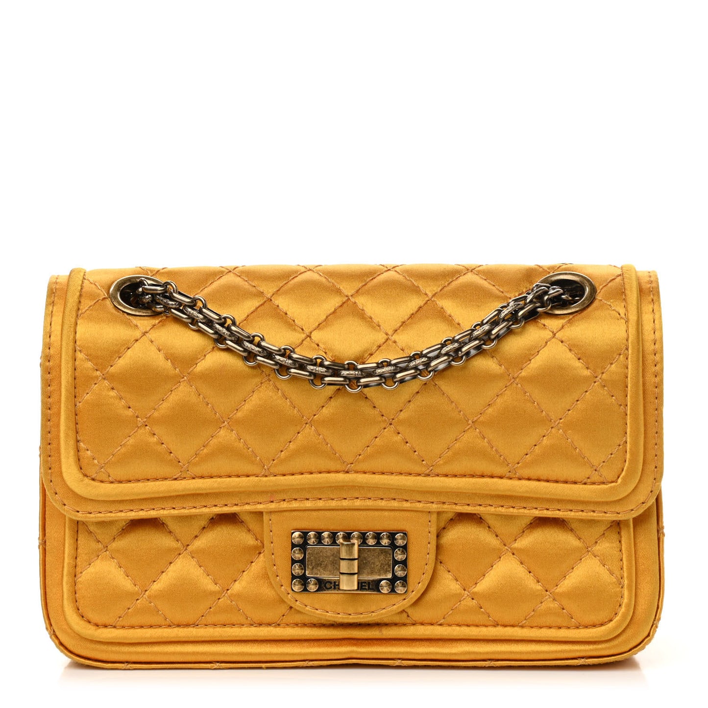 Satin Quilted 2.55 Reissue 224 Flap Gold