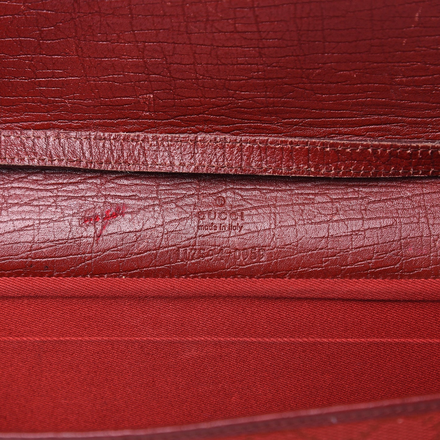 Monogram Bamboo Bar Clutch Red