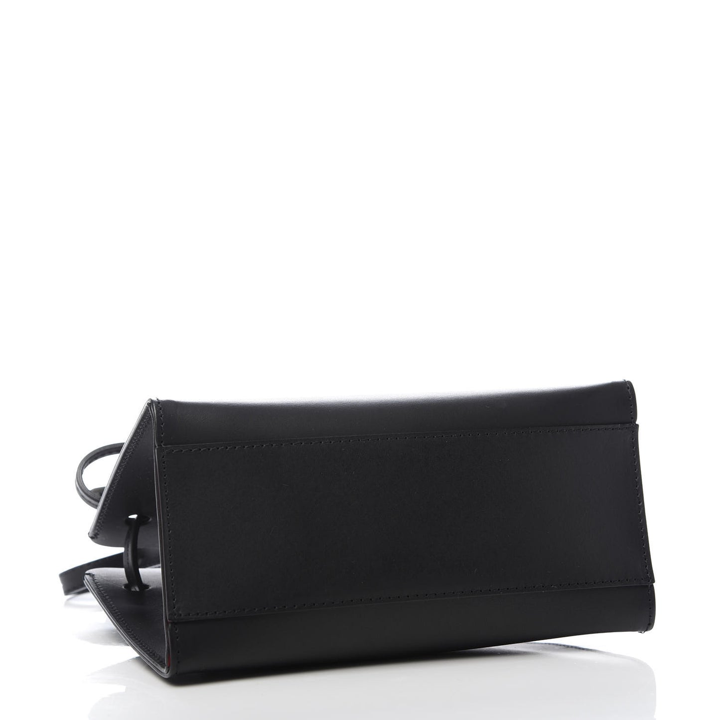 Vegetable Tanned Calfskin Mini Mini Sun Bag Black Flamma