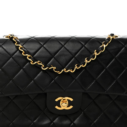 Chanel Lambskin Quilted Medium Double Flap Black 8 of 10
