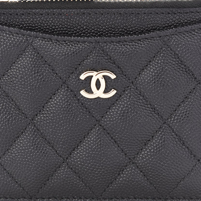 Chanel Caviar Quilted CC Zip Card Holder Black 9 of 10
