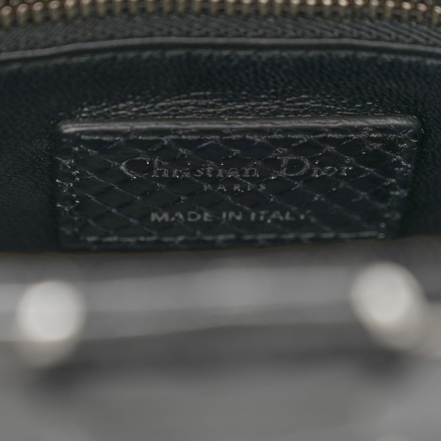 Christian Dior Snakeskin Mini Lady Dior Black 6 of 9