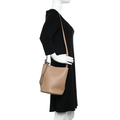 Burberry Calfskin Small Lorne Bucket Crossbody Natural 2 of 8