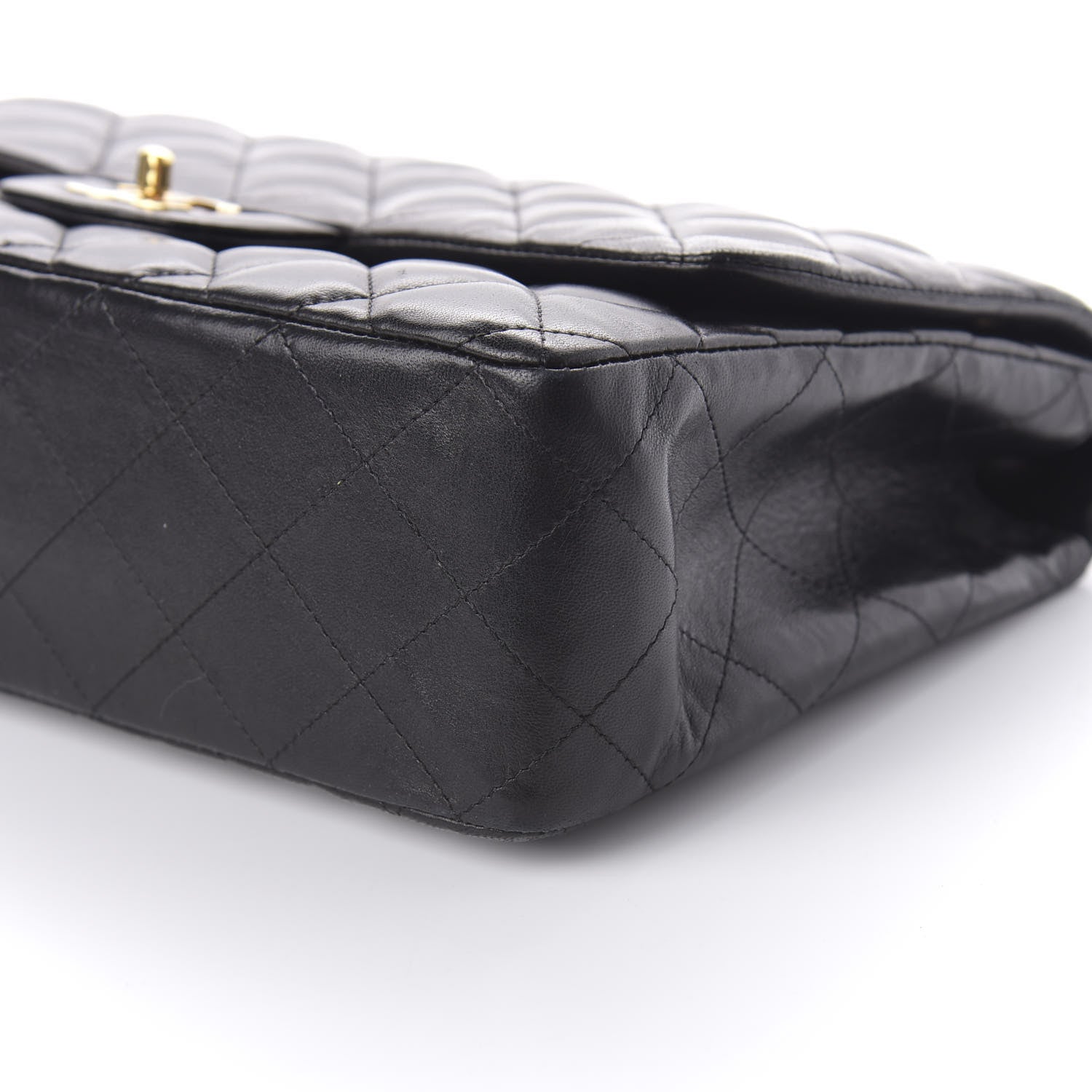 Chanel Lambskin Quilted Jumbo Single Flap Black 7 of 11