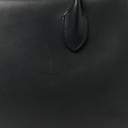 The Row Polished Saddle Calfskin E/W Top Handle Bag Black 8 of 10