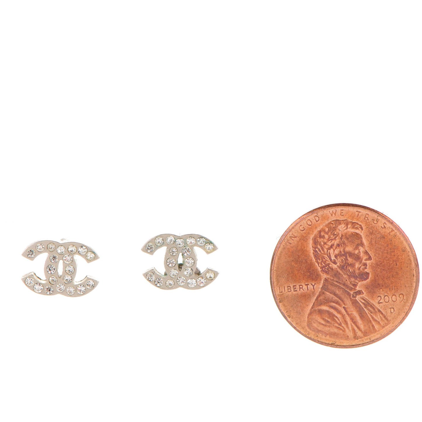 Crystal Timeless CC Earrings Silver