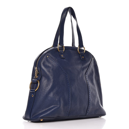 Saint Laurent Calfskin Oversized Muse Navy Blue 3 of 11