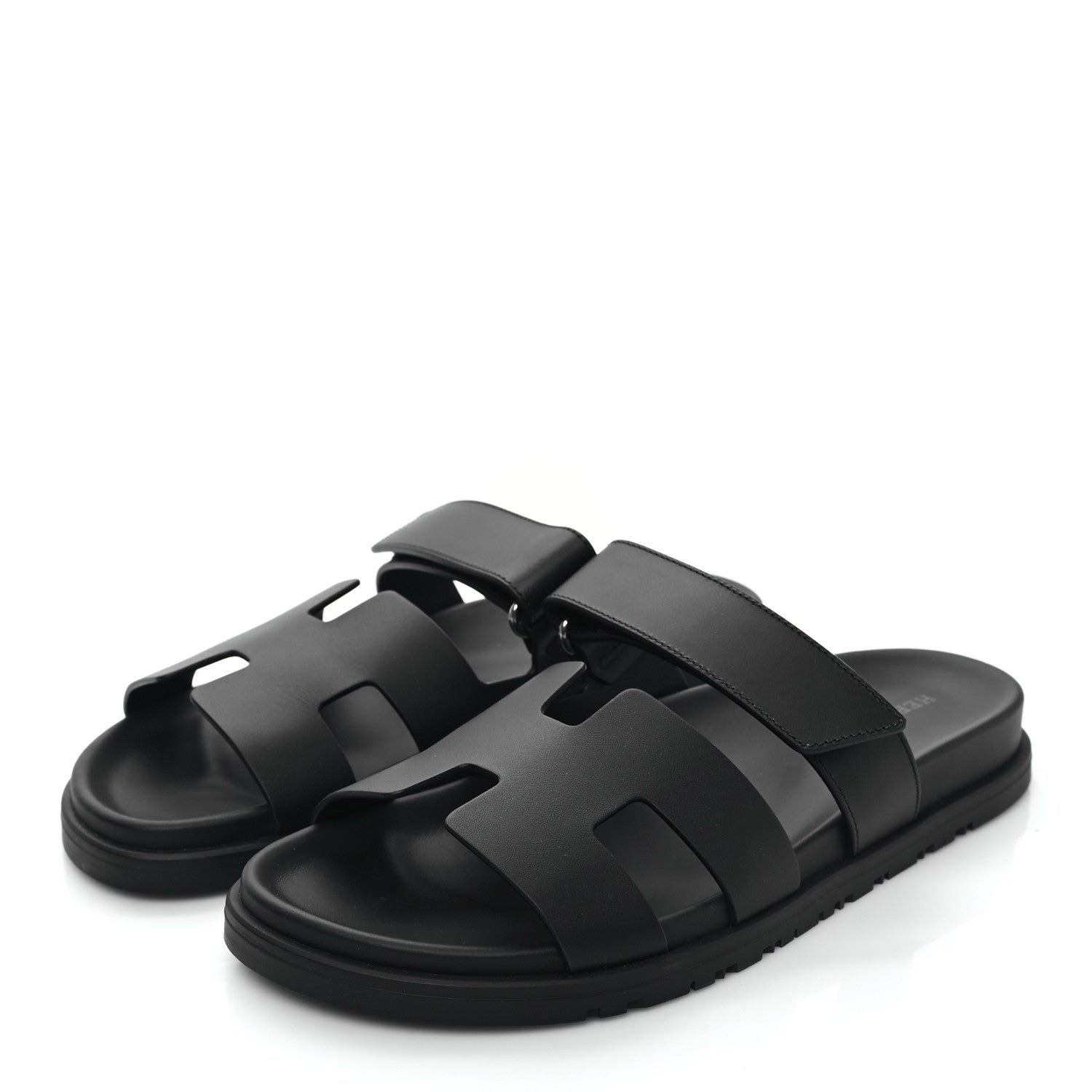 Hermes Calfskin Womens Chypre Sandals 39 Black 4 of 9