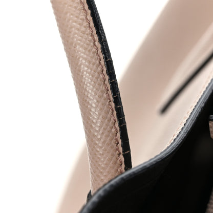 Prada Saffiano Cuir Small Double Bag Cammeo Black 13 of 13