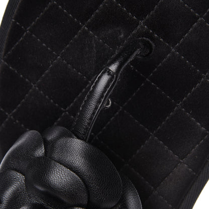 Chanel Lambskin Camellia Thong Sandals 38.5 Black 15 of 18