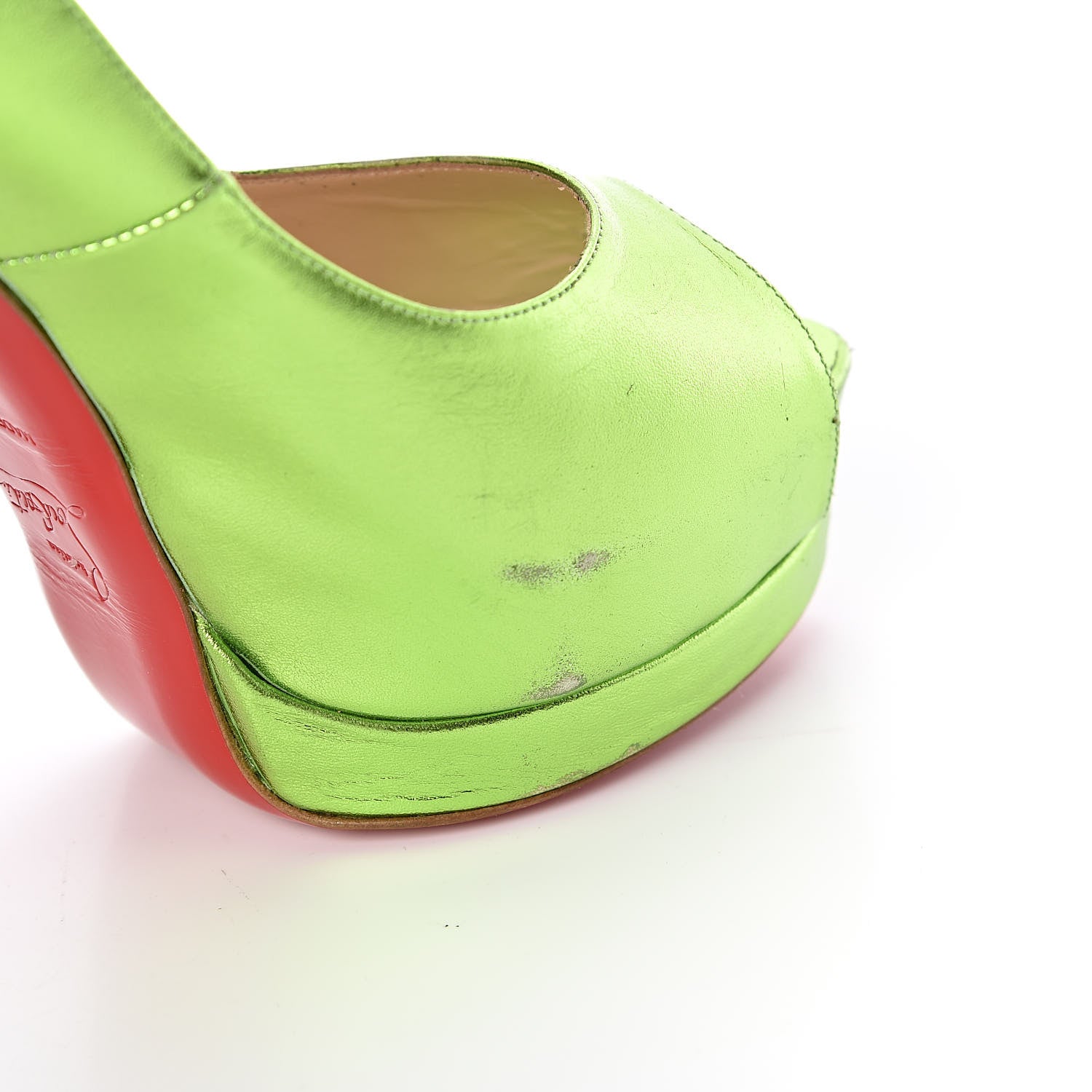Christian Louboutin Metallizzato Palais Royal 140 Pumps 37 Dark Green 8 of 13