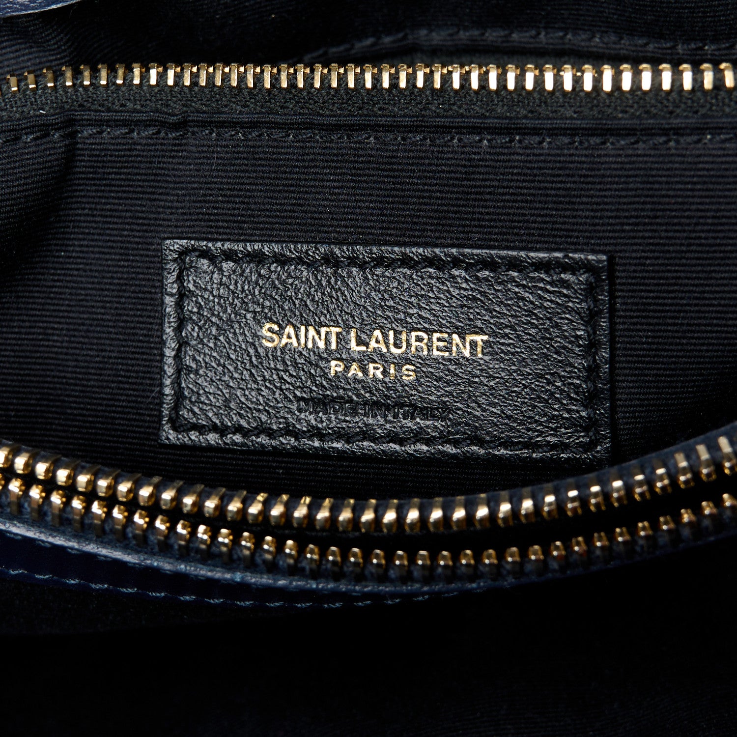 Saint Laurent Calfskin Y Quilted Monogram Medium Loulou Chain Satchel Deep Marine 7 of 11