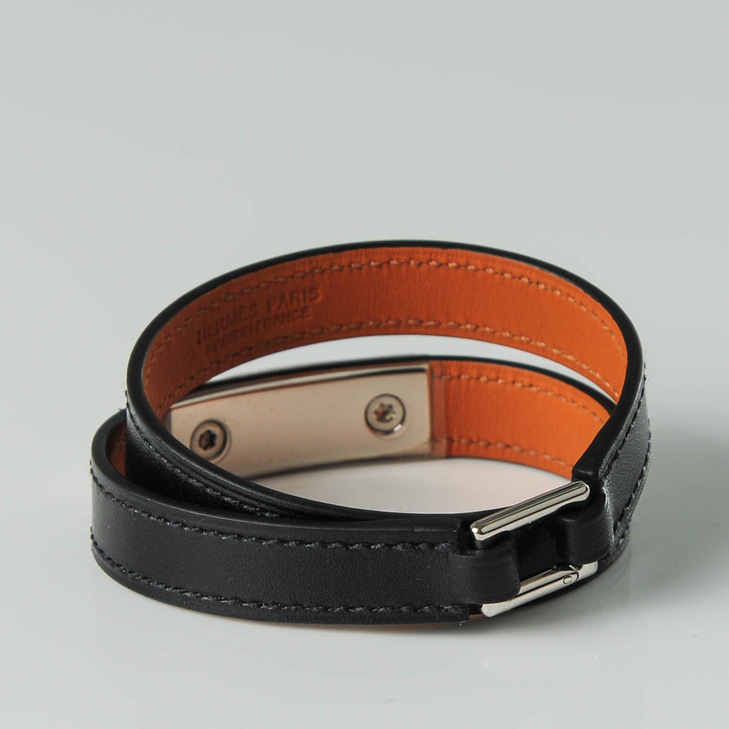 Hermes Box Rivale Double Tour Bracelet M Black 3 of 7