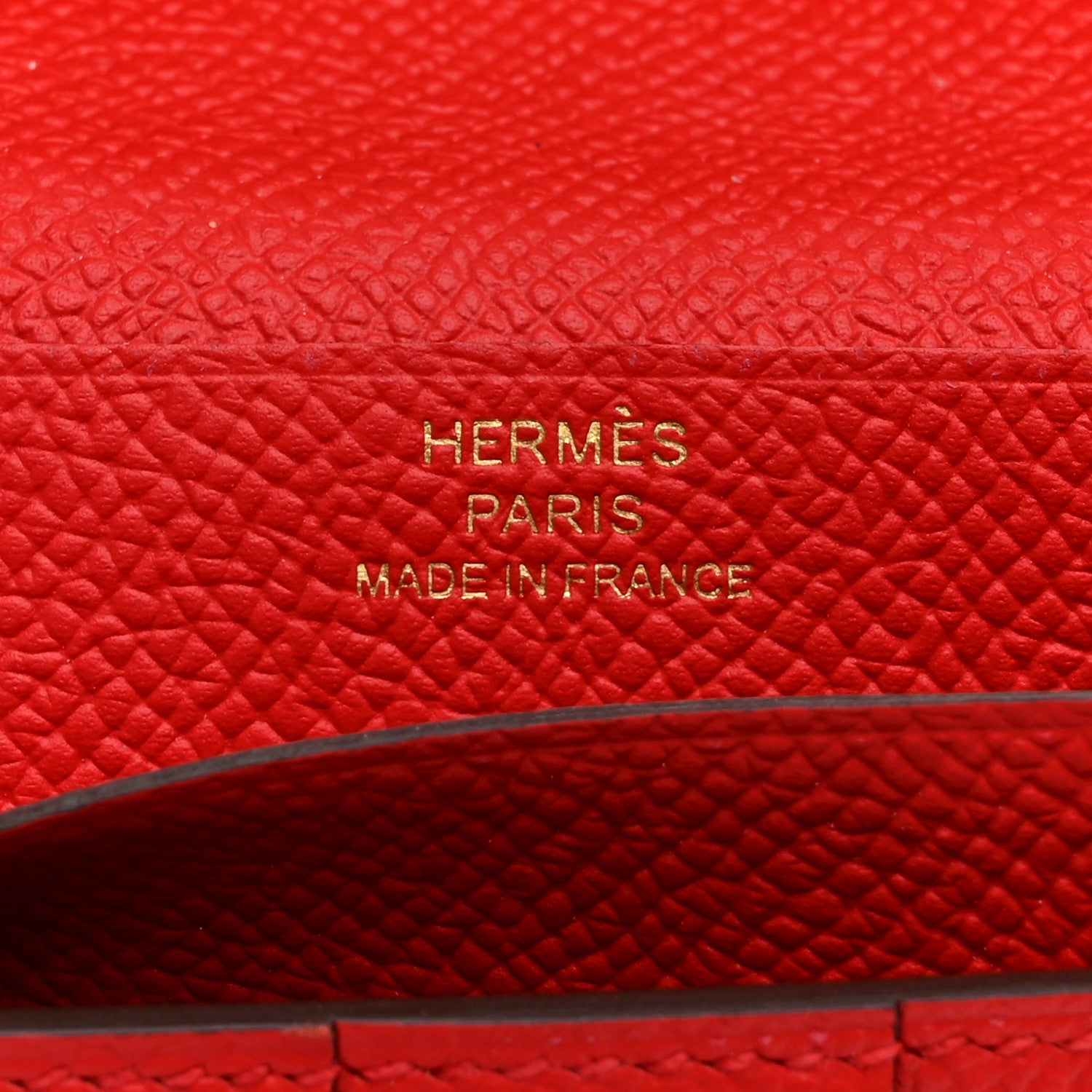 Hermes Epsom Bearn Gusset Wallet Rouge De Couer 6 of 8