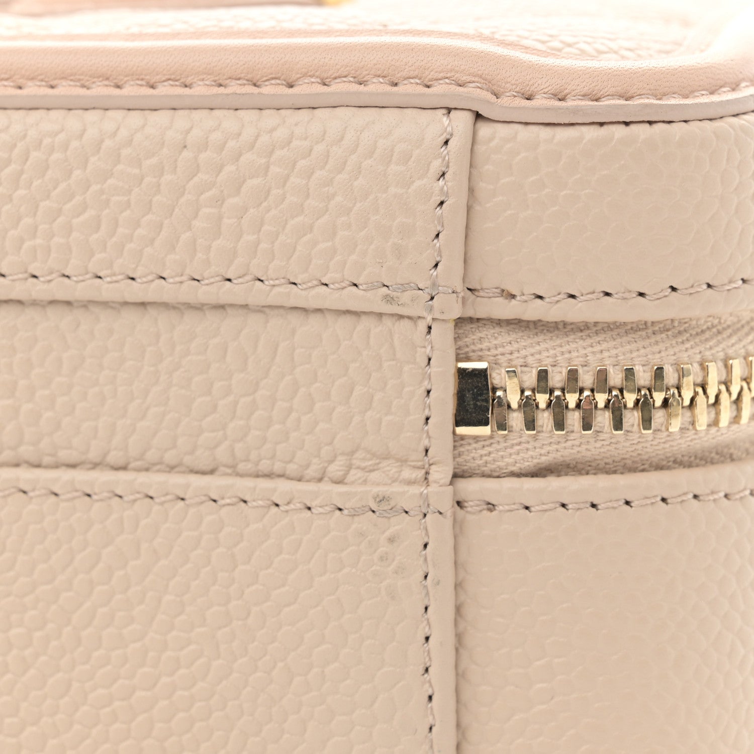 Chanel Caviar Quilted Small CC Filigree Vanity Case Beige 11 of 11