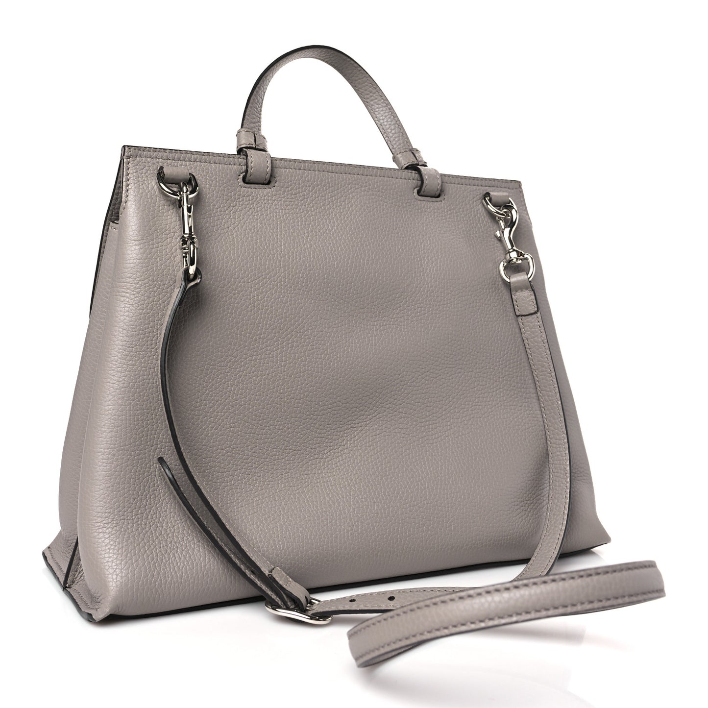 Cellarius Calfskin Medium Bamboo Daily Top Handle Bag Storm Grey