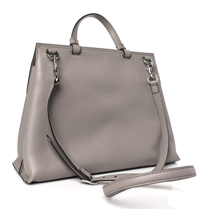 Gucci Cellarius Calfskin Medium Bamboo Daily Top Handle Bag Storm Grey 3 of 8