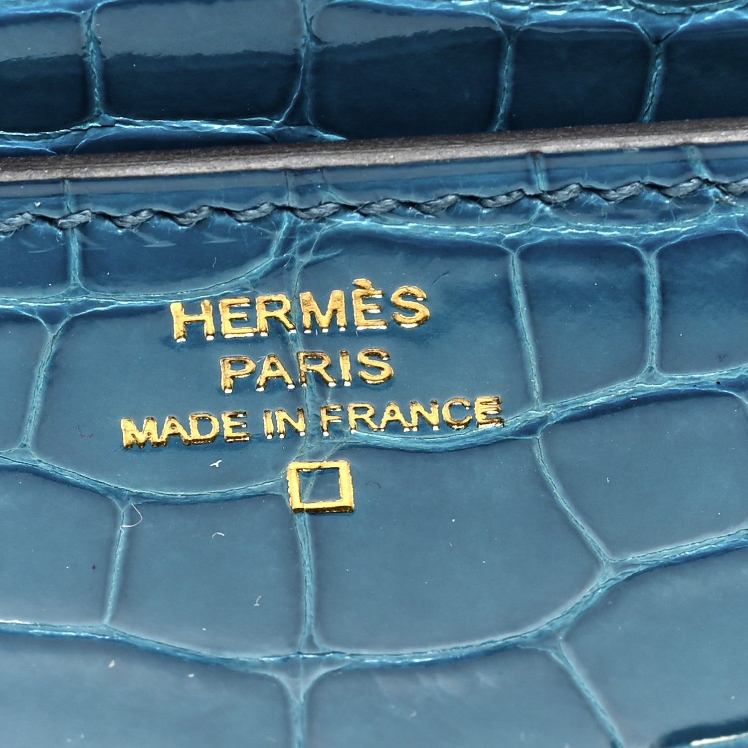 Hermes Shiny Alligator Constance Wallet Bleu Izmir 6 of 8