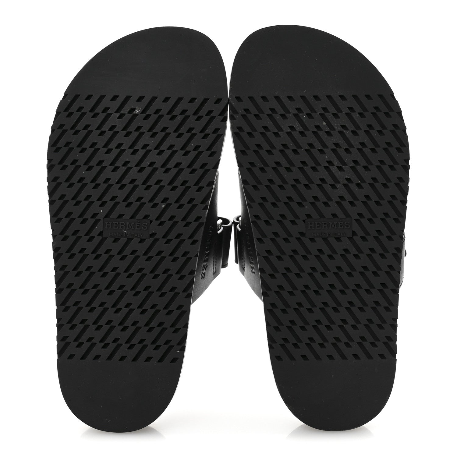 Hermes Calfskin Womens Chypre Sandals 35.5 Black 6 of 10