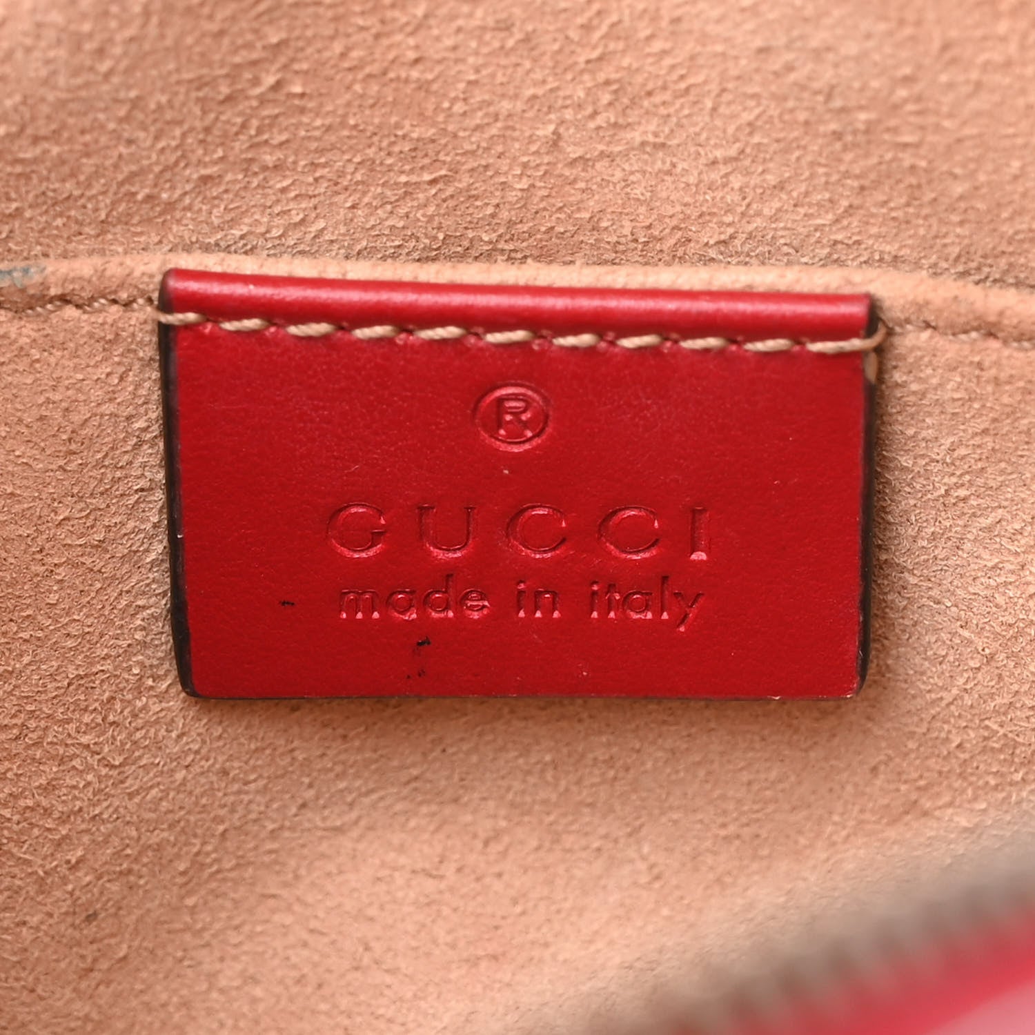 Gucci Calfskin Matelasse Mini GG Marmont Chain Shoulder Bag Hibiscus Red 6 of 14