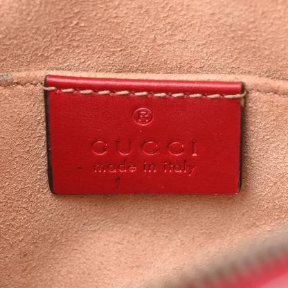 Gucci Calfskin Matelasse Mini GG Marmont Chain Shoulder Bag Hibiscus Red 6 of 14