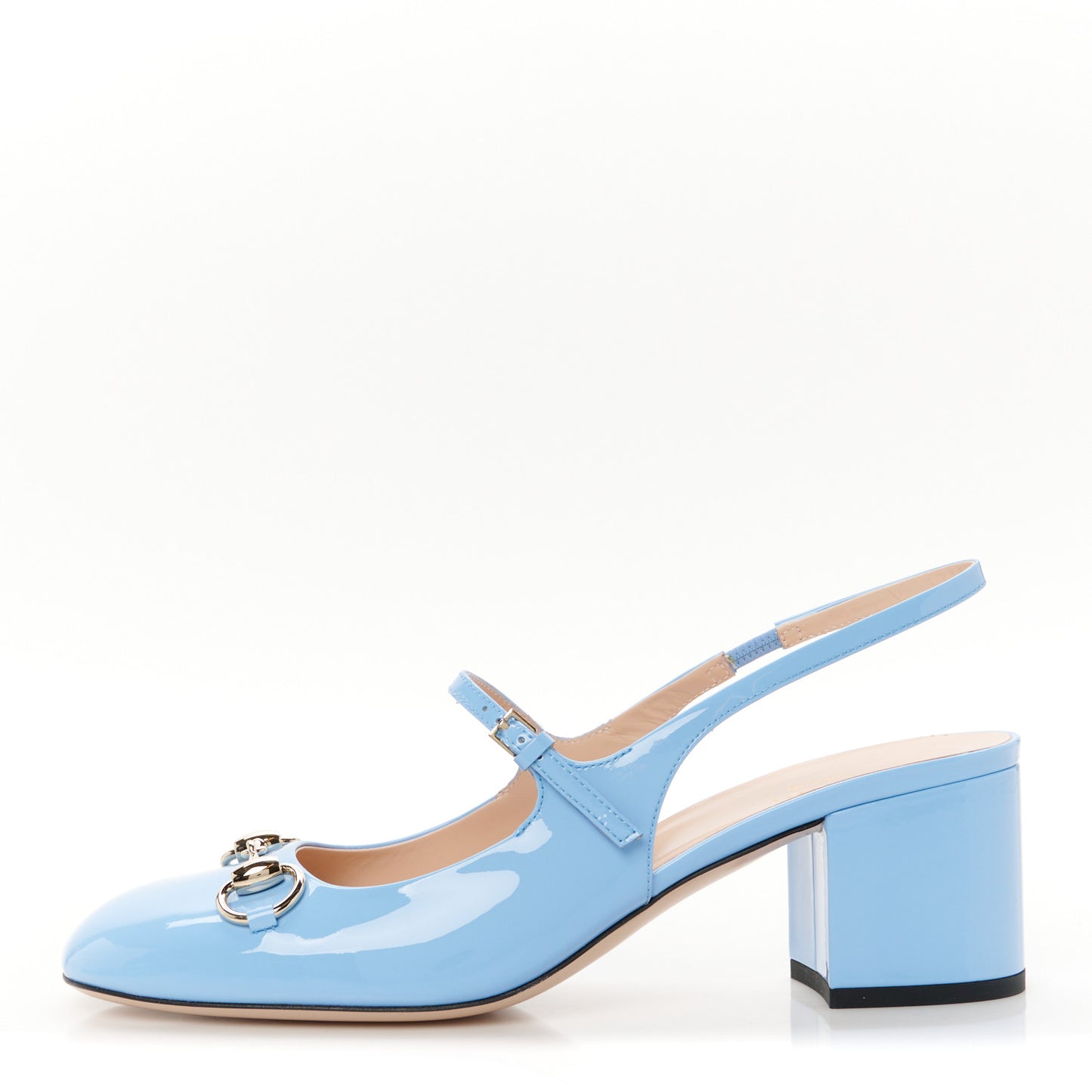 Vernice Crystal Horsebit Charlotte 42mm Slingback Pumps 39 Glacial Blue