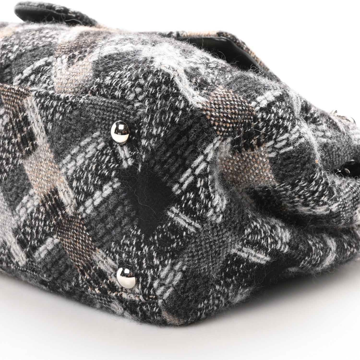 Chanel Tweed East West Flap Black White Beige 10 of 10