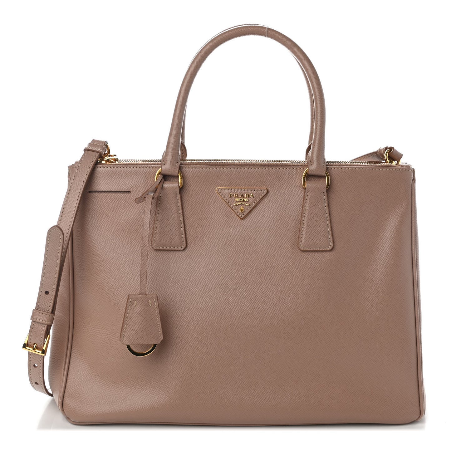 Saffiano Medium Galleria Double Zip Tote Cammeo