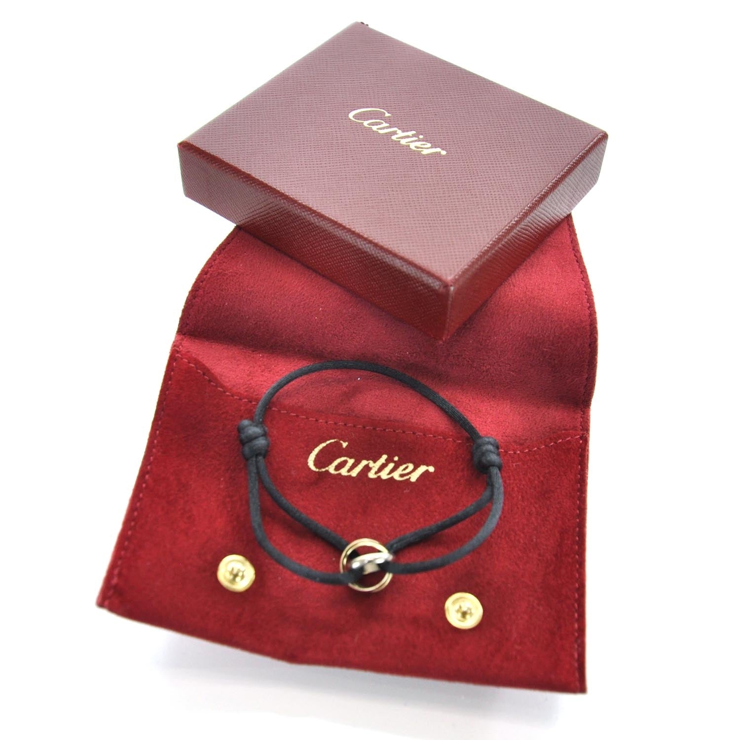 Cartier 18k Pink Yellow White Gold Trinity Adjustable Cord Bracelet 4 of 4