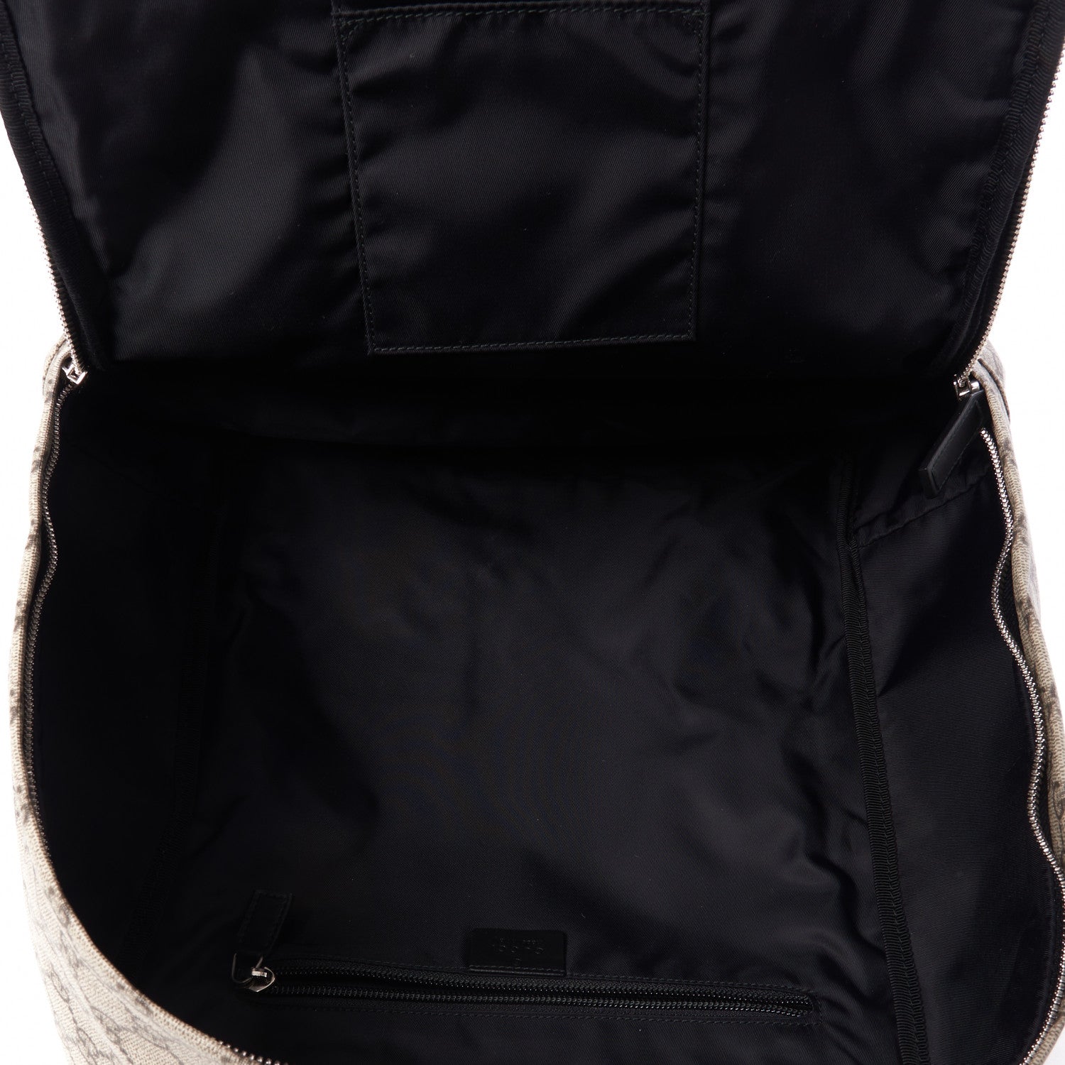 Gucci Soft GG Supreme Monogram Appia Calfskin Web Tote Backpack Beige Ebony Black 4 of 8