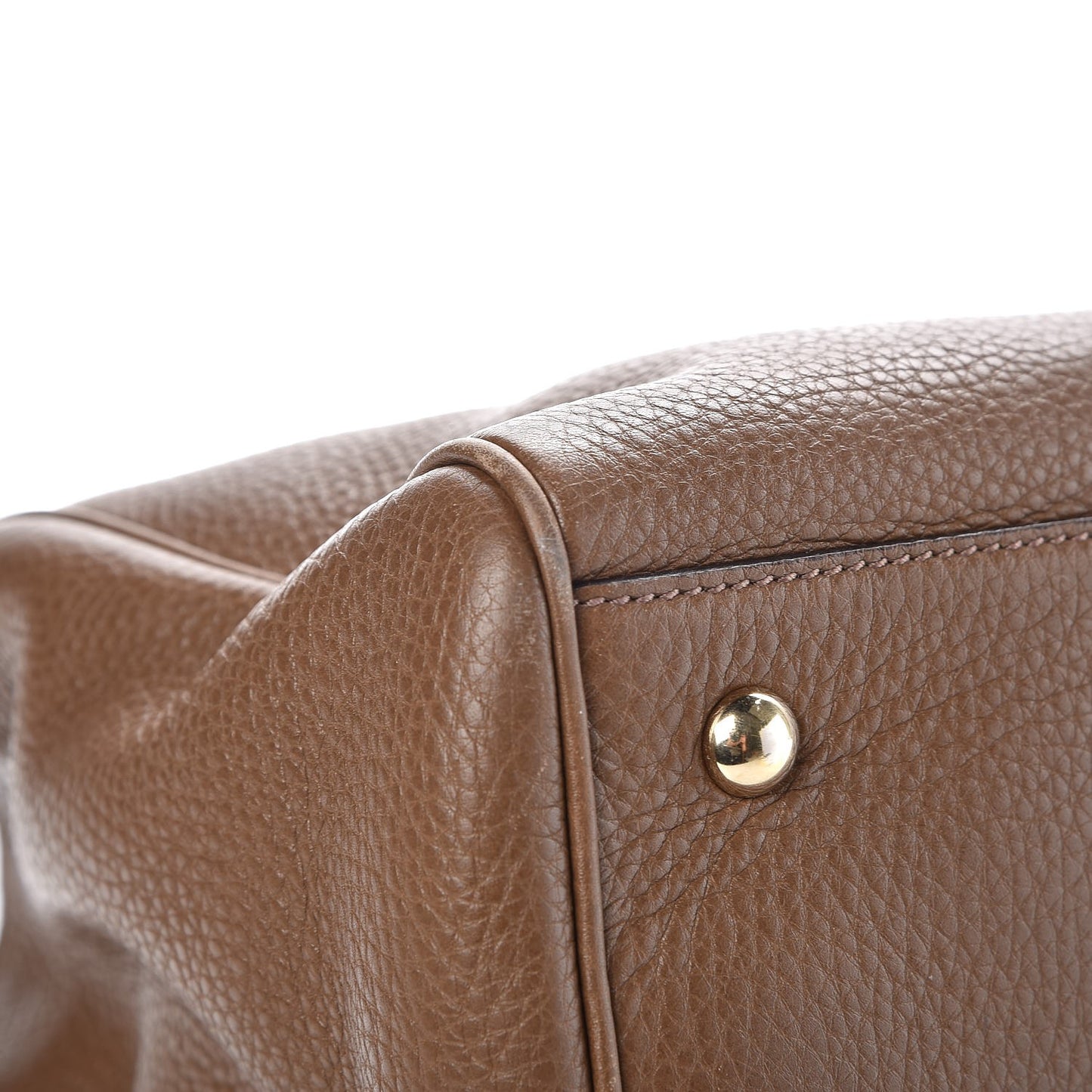 Pebbled Calfskin Medium Bamboo Shopper Tote Acero