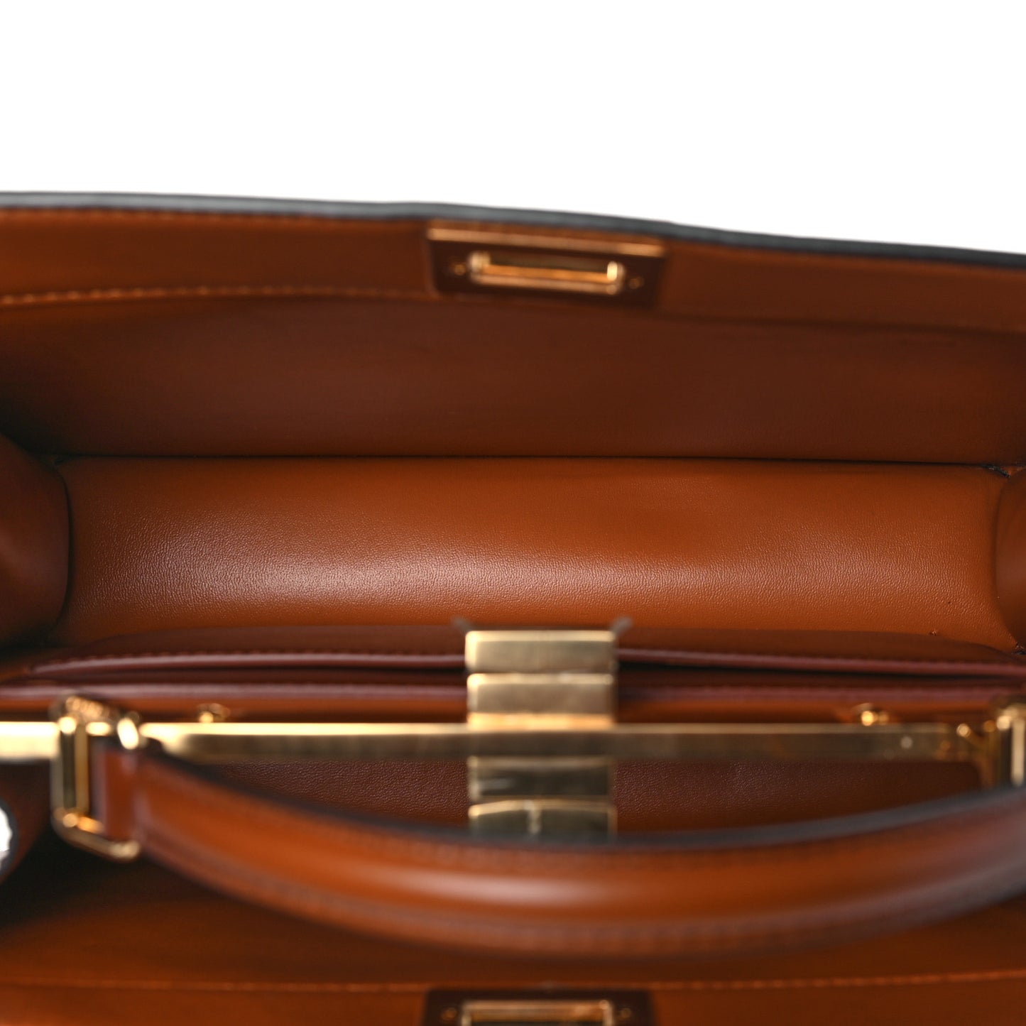 Vitello King Tamponato Medium Peekaboo I SEE U East West Satchel Cuoio