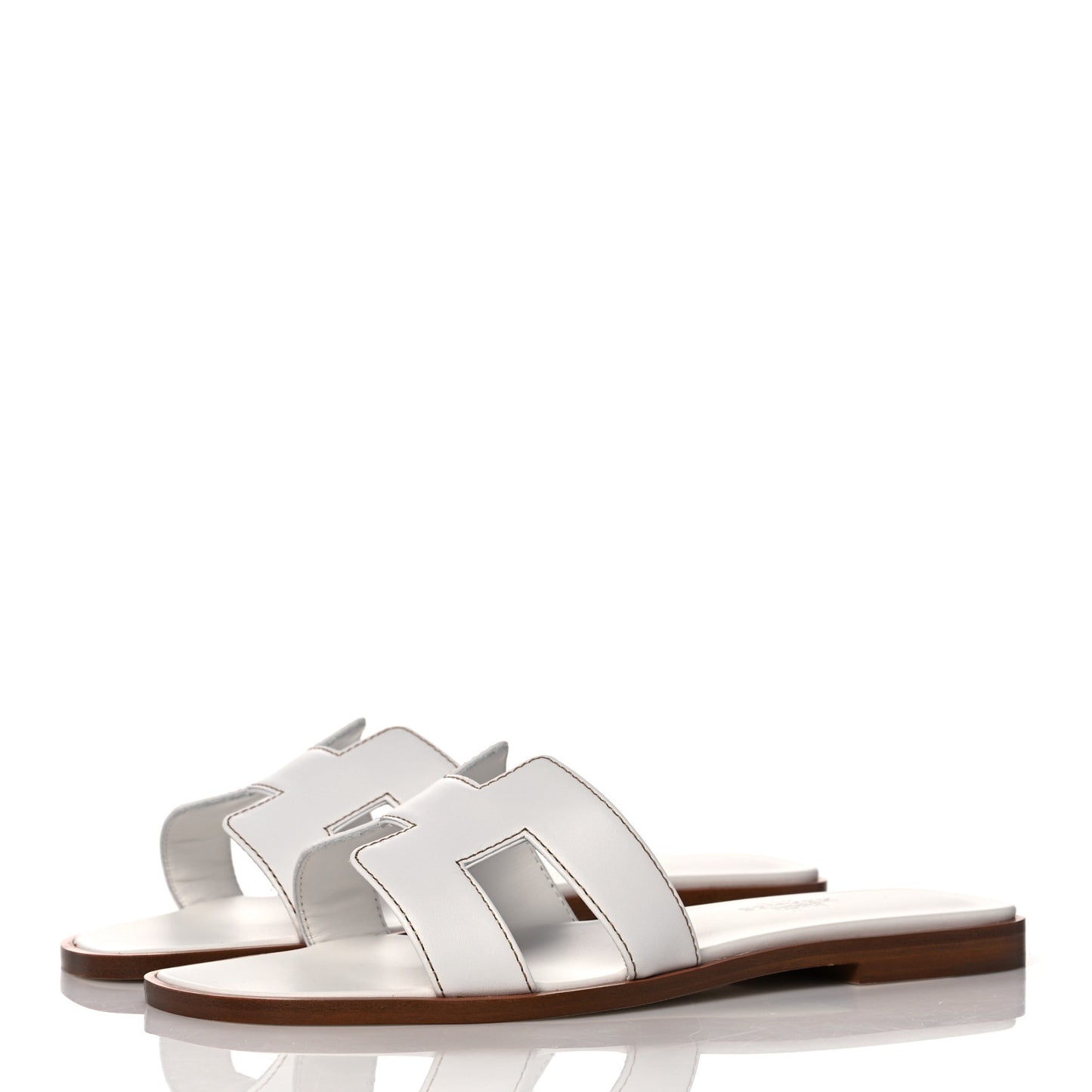 Box Calfskin Oran Sandals 35.5 White
