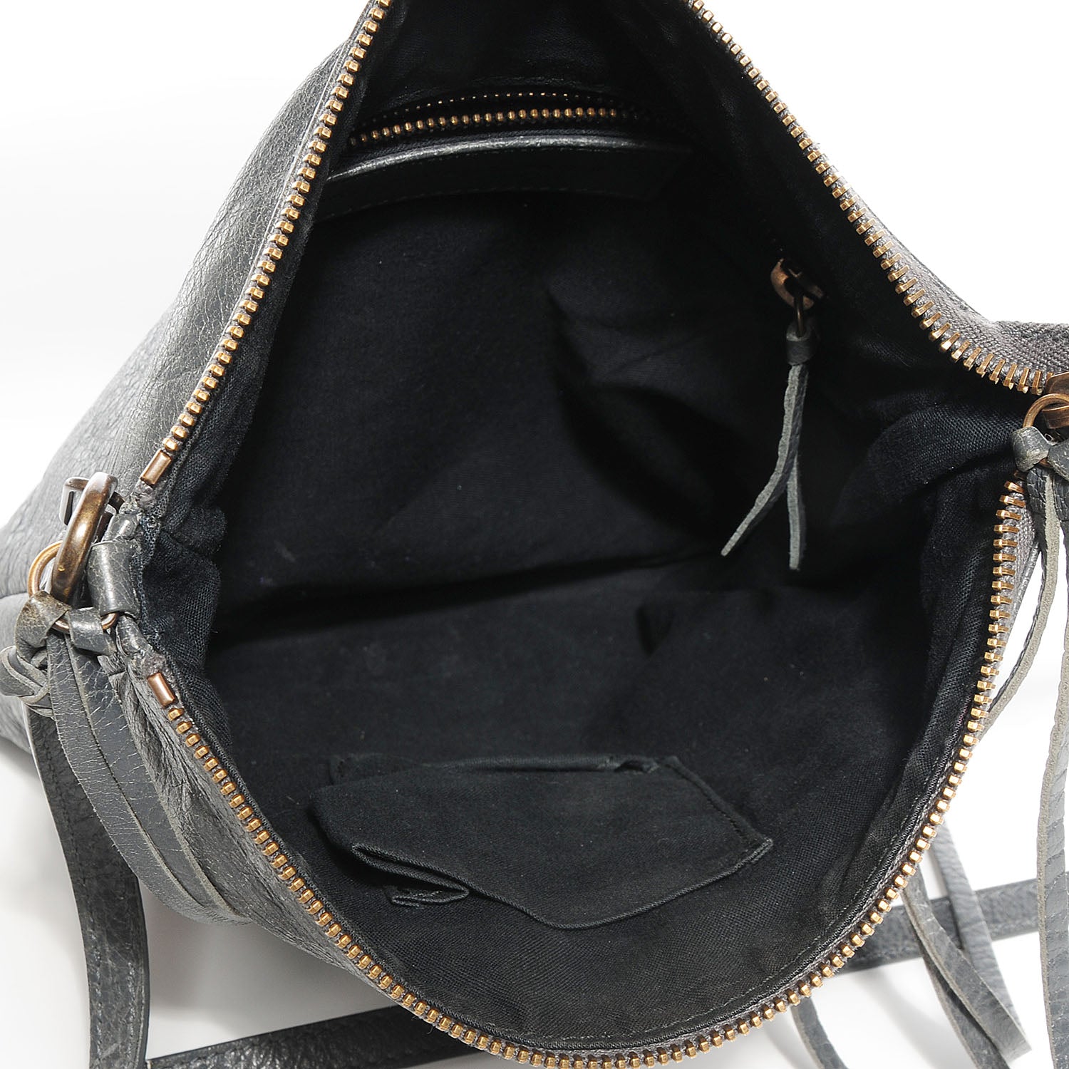 Balenciaga Agneau Classic Hardware Flat Crossbody Gris Tarmac 5 of 13