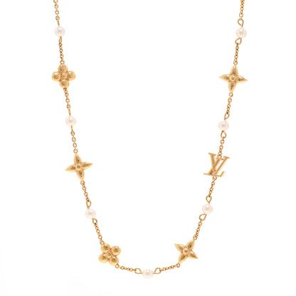 Louis Vuitton Metal Resin Louisa Necklace Gold 1 of 6