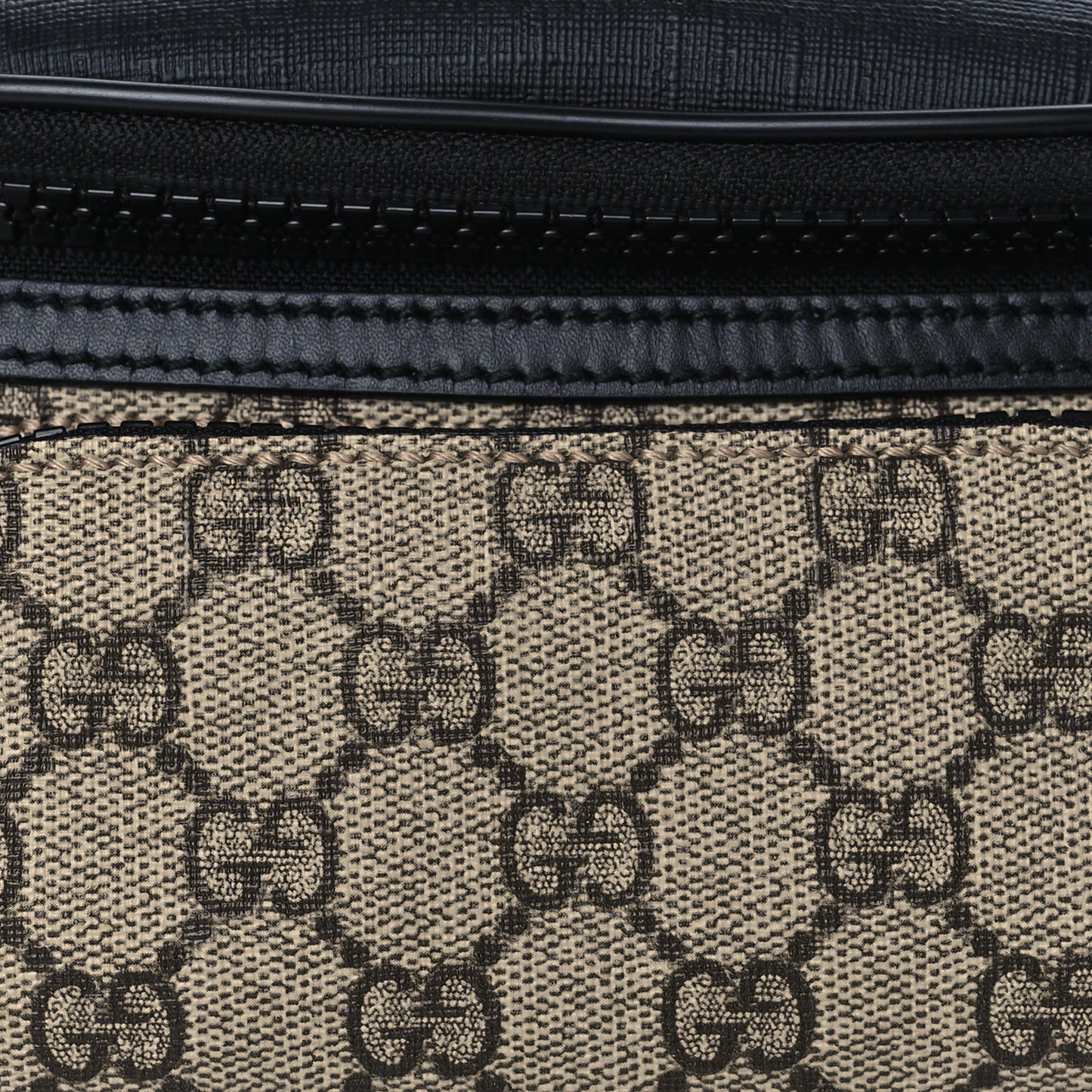 GG Supreme Monogram Belt Bag Black