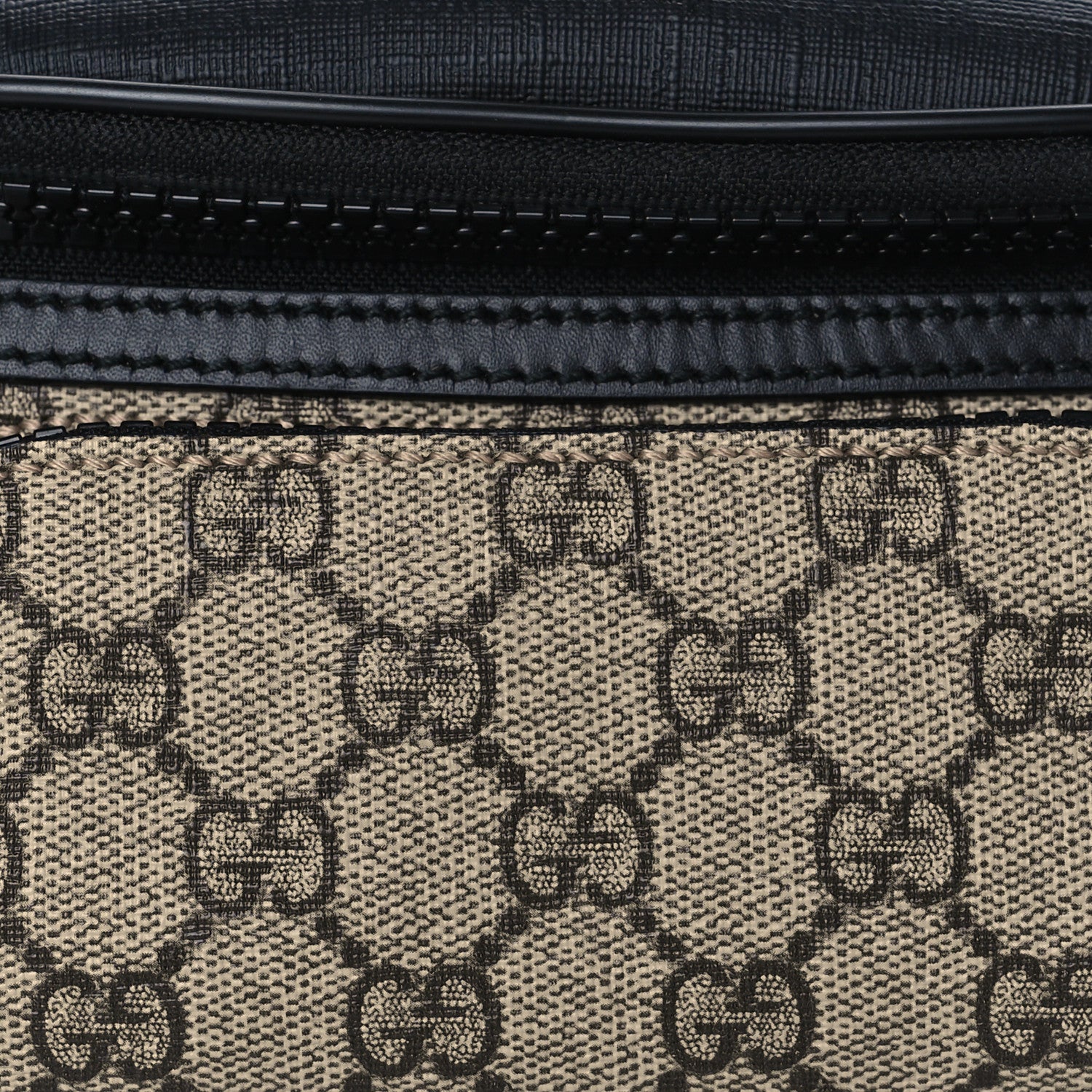 Gucci GG Supreme Monogram Belt Bag Black 8 of 10