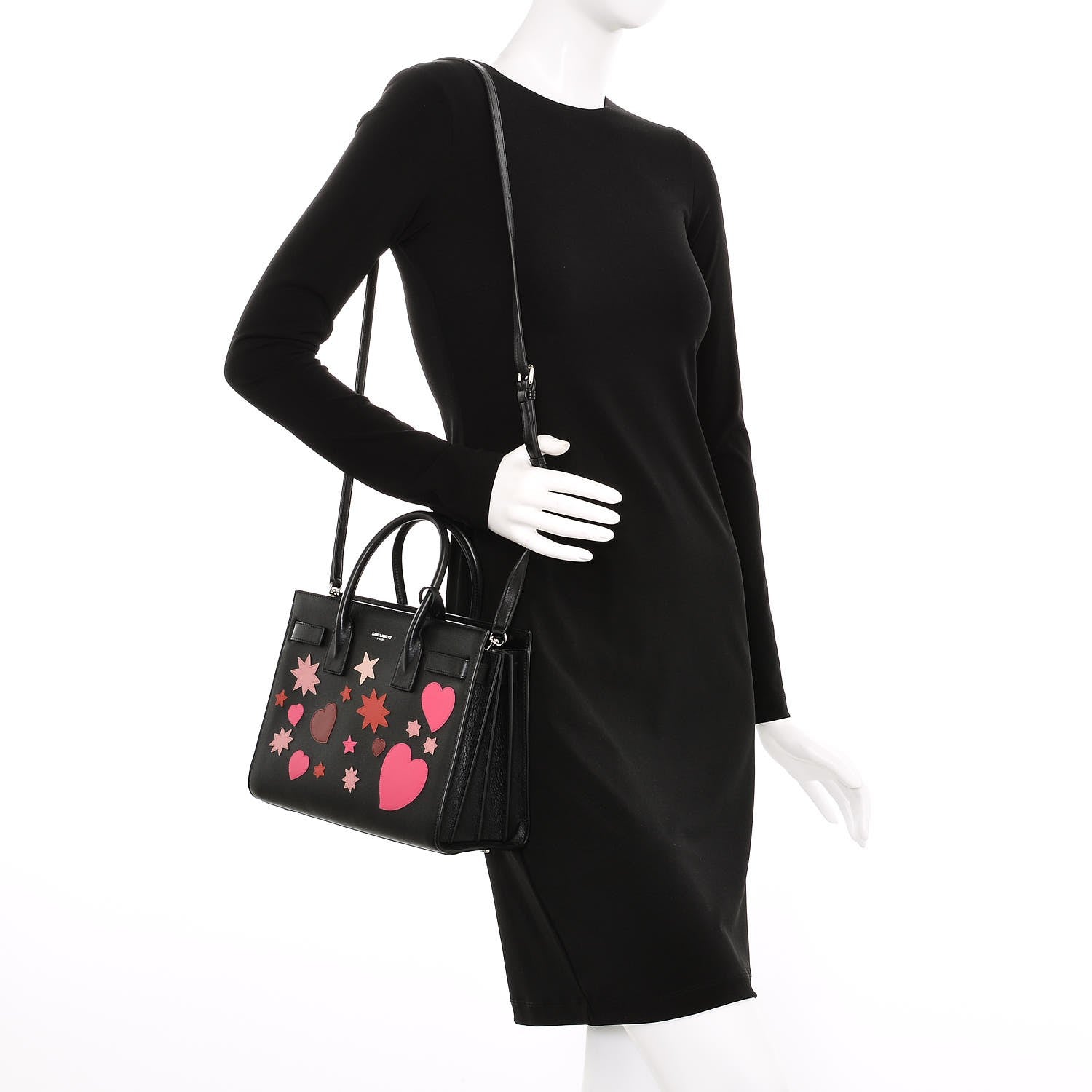 Saint Laurent Calfskin Patchwork Baby Sac De Jour Black 2 of 7