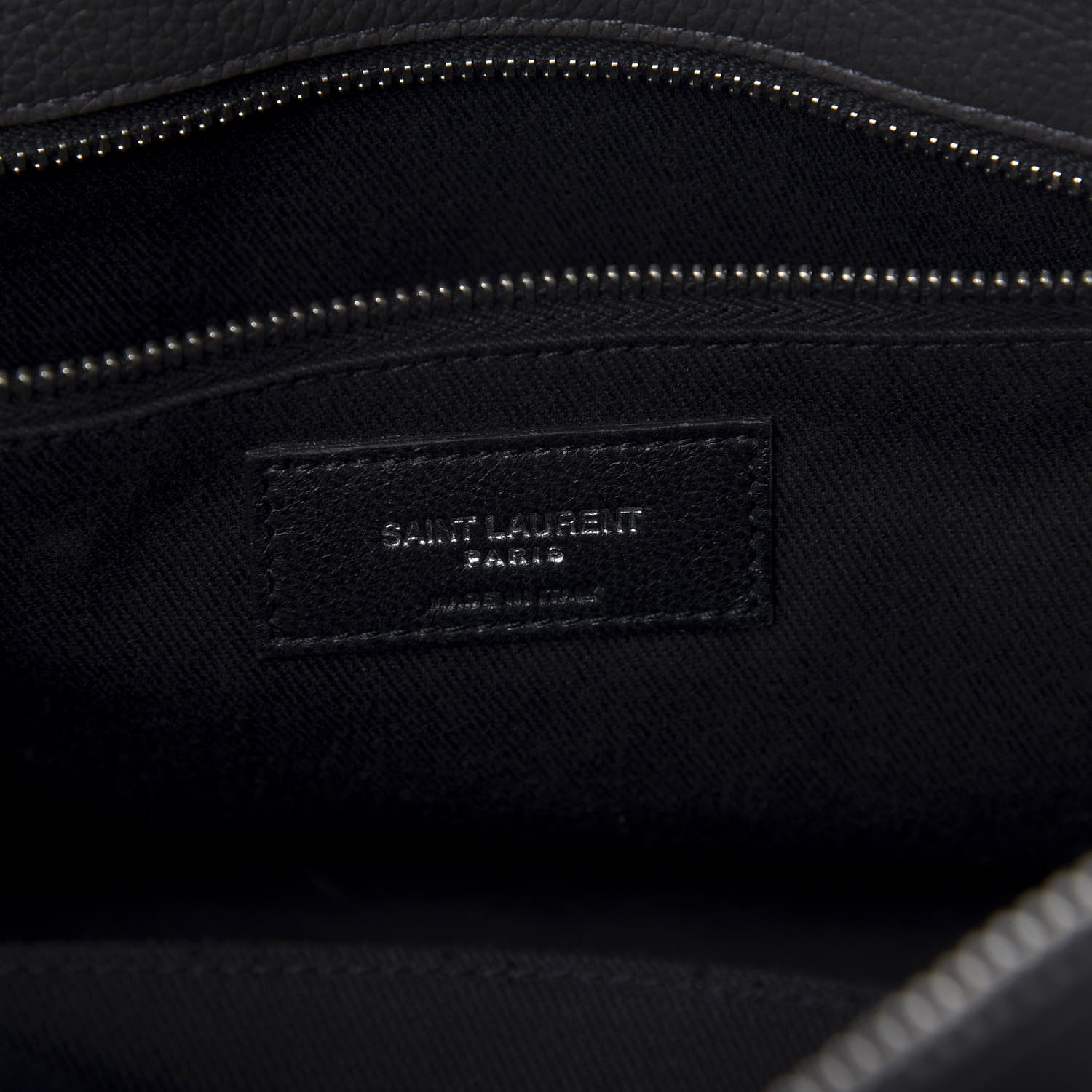 Saint Laurent Grained Calfskin Baby Supple Sac De Jour Asphalt 9 of 11