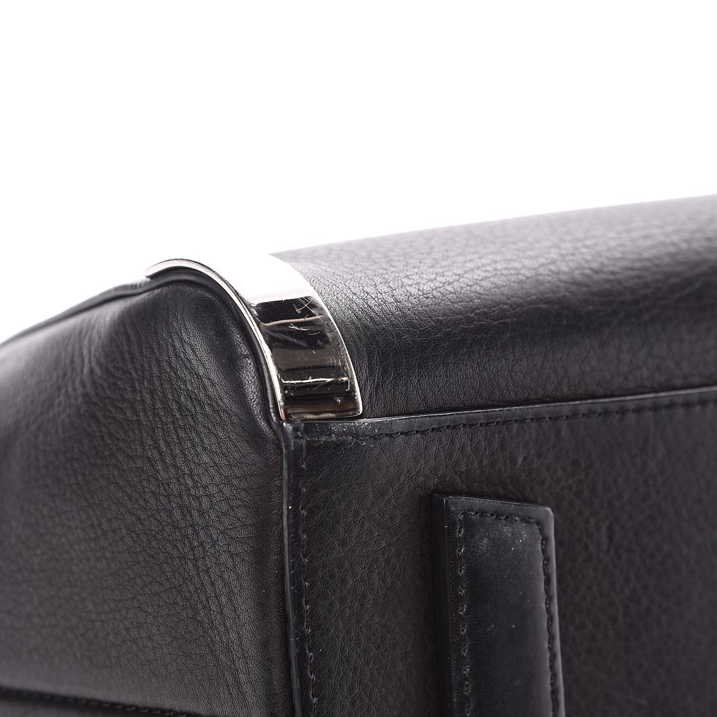Sugar Goatskin Small Metal Corner Antigona Black