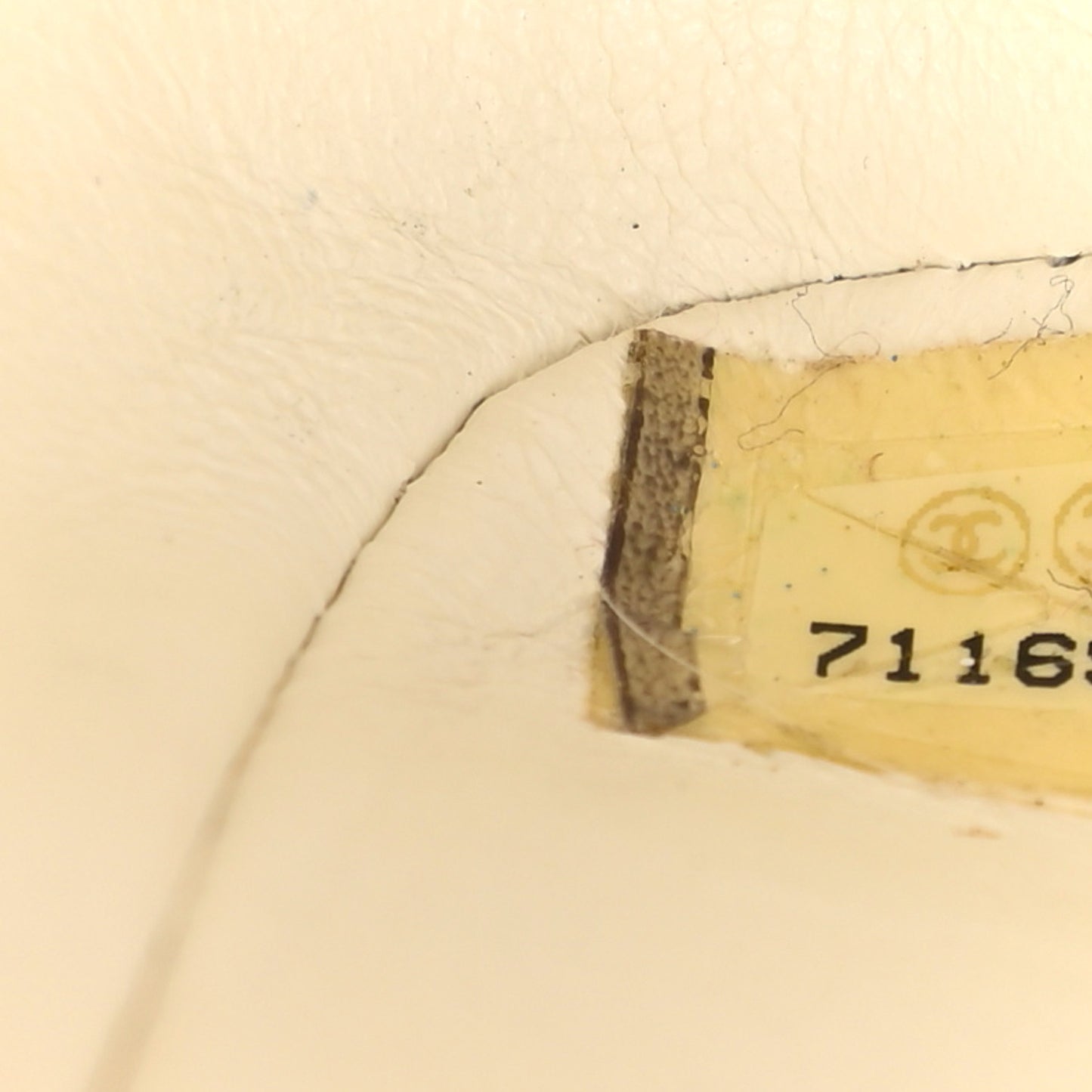 Lambskin Stitched Medium Chocolate Bar Flap White